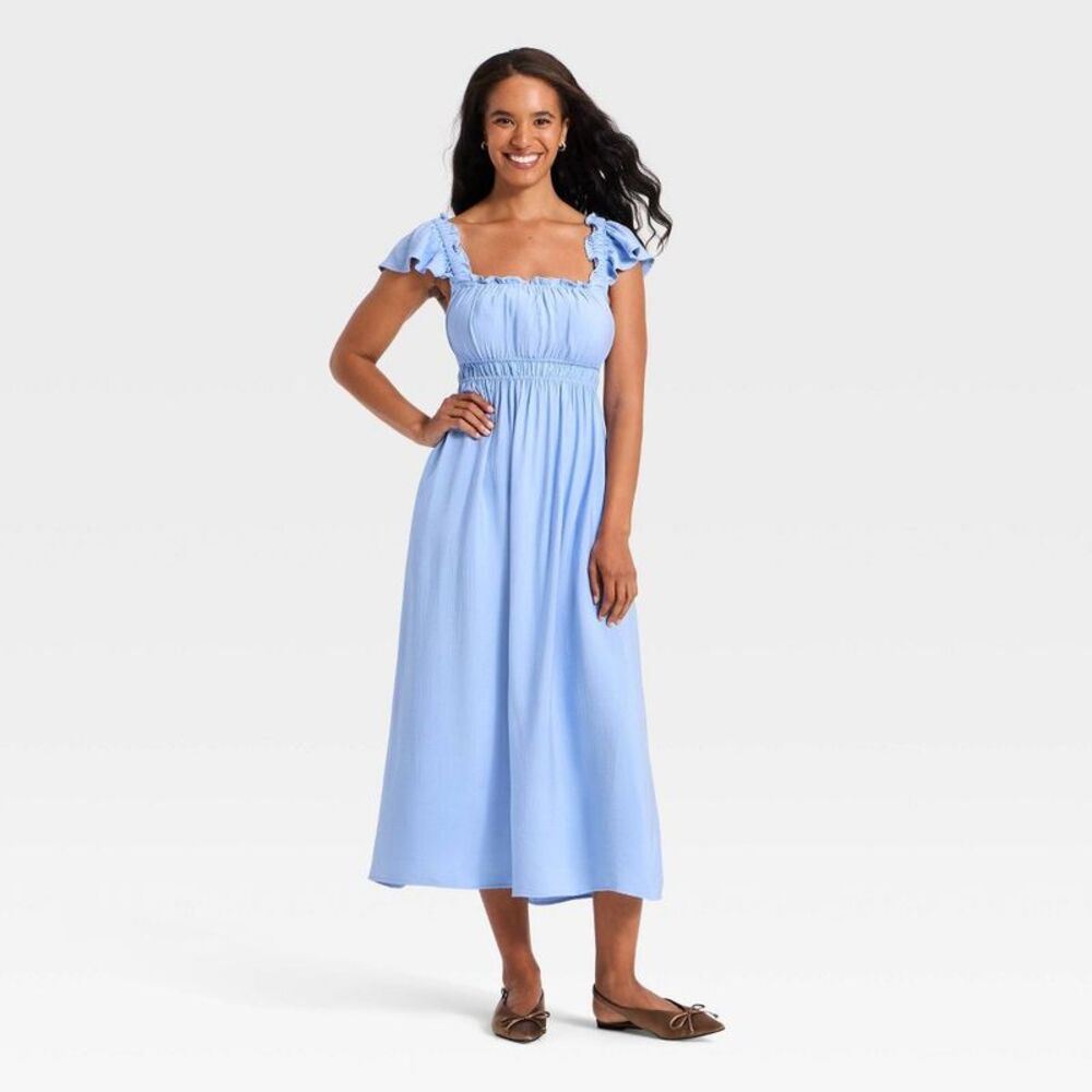 a new day Light Blue Strapless Midi Dress